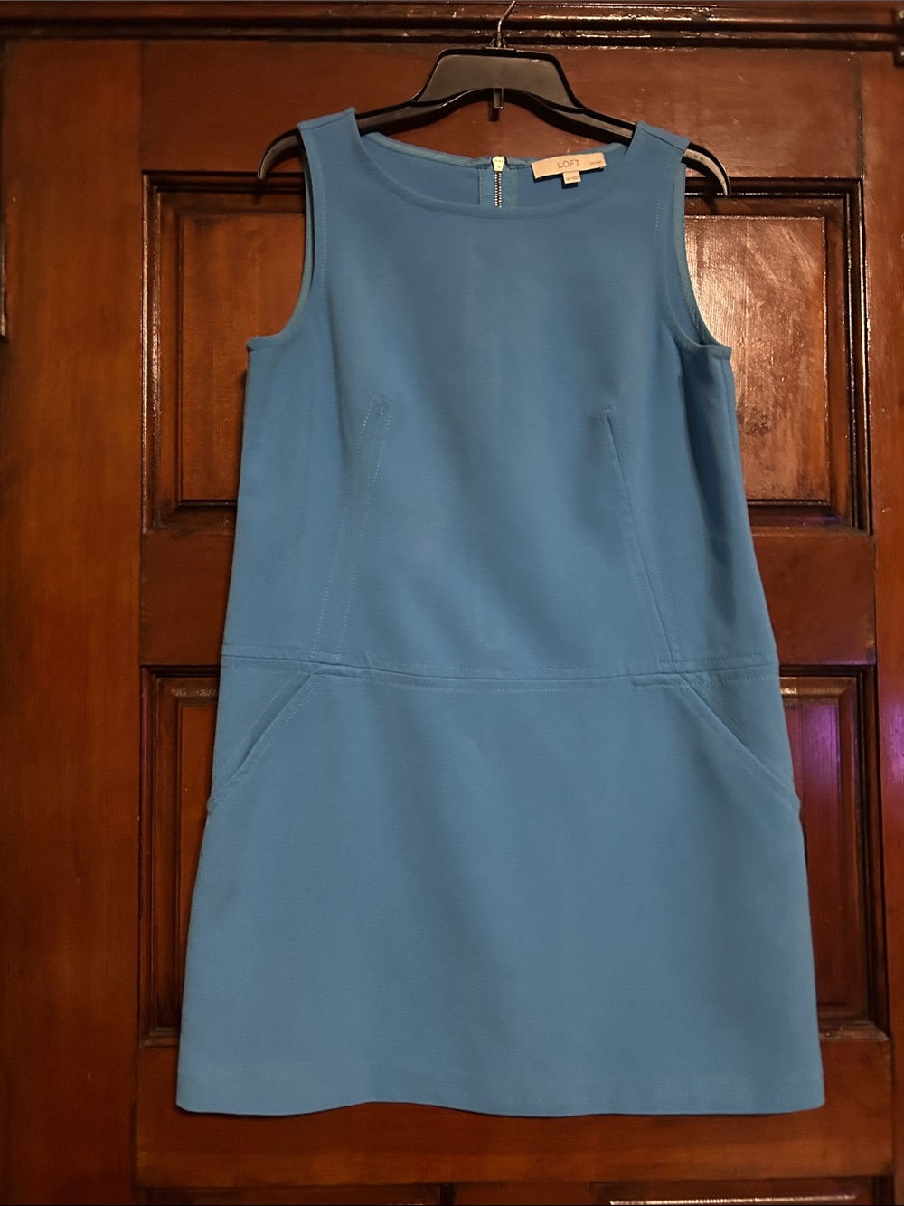 LOFT Sleeveless A-Line Dress in Blue